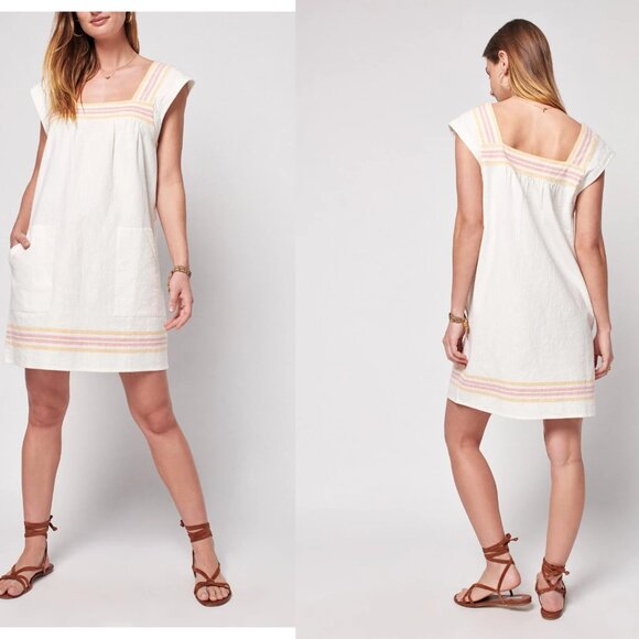 FAHERTY Hailee Dress in Apres Soleil Stripe (chest 19.5in) - Picture 1 of 3